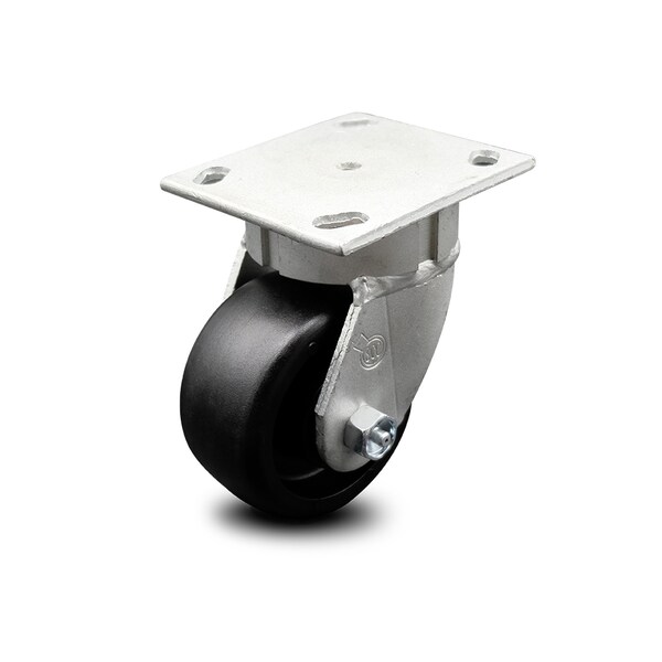 4 Inch Kingpinless Glass Filled Nylon Wheel Swivel Top Plate Caster SCC
